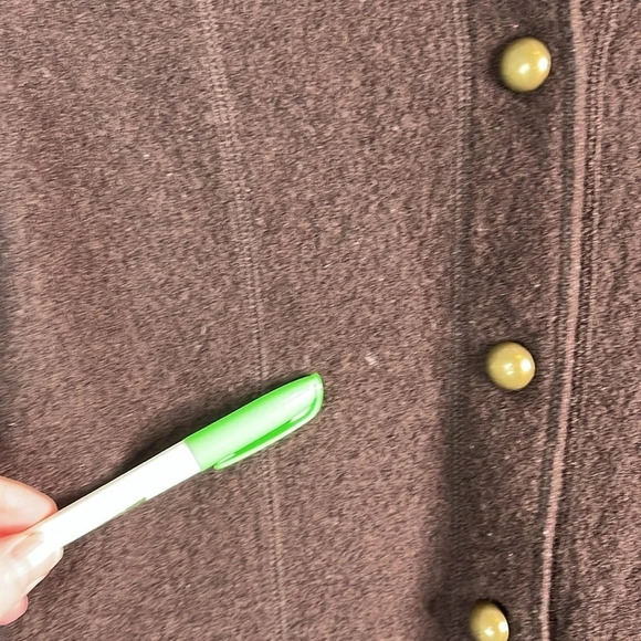 VINTAGE Mat Collection Brown Wool Jacket Blazer Embellished Grandma Size Small - Picture 12 of 14